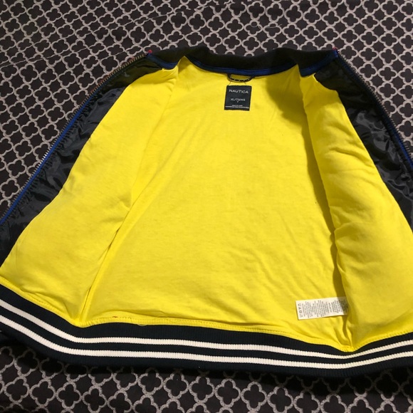 Nautica Kids Red Sherpa Full Zip Red Blue Jacket - Picture 4 of 6